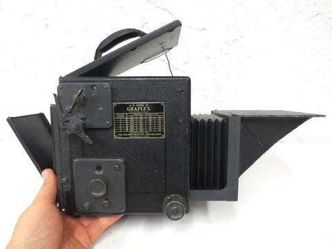 Antique 1900's Graflex Camera R.B. Series D 7X7" Curtain Aperture Box Camera, Rochester, NY, USA
