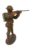 WWII Vintage Toy American Soldier Figurine 3" by Elastolin Lineol Germany, Aiming with Riffle