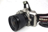Vintage Nikon F75 35mm SLR Film Camera with Nikon AF Nikkor 28-80mm 1: 3.3-5.6 G Manual Zoom, Original Nikon Strap and Cap
