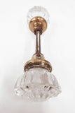 Pair of Antique Victorian 12 Point Crystal Glass Door Knobs, Screws & Rod #8