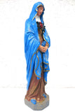Antique Virgin Mary Lady of Sorrows Sculpture 23", 7 Seven Swords Pierced Heart