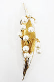 Vintage 1960's Marcel Boucher Gold Plated Brooch 3 3/8" Pearl Grape, Lily of the Valley