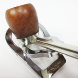 Vintage Estate Tobacco Pipe Silver Nylon & Wood by First France, 5 3/4" Long