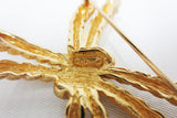 Vintage Signed Christian Dior Gold Plated Brooch Twisted Nautical Rope Bow 2.25"
