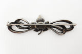 Vintage Danecraft Sterling Silver .925 Brooch with Maple Leaf and Bows