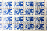 Russia 1966 Sheet of 100 Stamps 6 KON Noyta CCCP, Modern Means mail delivery