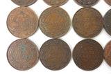 25 Coins Collection Lot of One 1 Cent Canada Coins 1912 1913 1916 1917 1918 1919