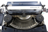 Vintage Adler Typewriter Gabriele 35 Model from Western Germany, Dark Blue, Silver
