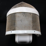 Vintage Leon Paul Fencing Face Mask Helmet Guard, Medium Size, White, Metal Mesh