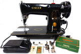 Industrial Singer Sewing Machine 191J, Rare Vintage 1950's Model w/ 9 Accessories