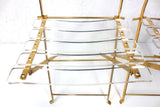 2 Vintage Plexiglass Gold Plated Folding Chairs by Designers Labovici & Berthet