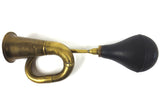 Antique 1920's Veteran Car Brass Horn w/ Large Rubber Bulb, 14" Long, Powerful
