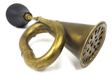 Antique 1920's Veteran Car Brass Horn w/ Large Rubber Bulb, 14" Long, Powerful