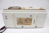 Mid Century 1956 CBS-Columbia Tube Clock Radio Rare Model C231, Gold Details