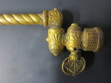 Antique Victorian Brass Gas Lamp Light Arm 9 3/4" Ornate Swivel Oil Lamp Fixture