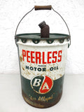 Vintage BA British American Oil 5 Gallon Motor Oil Can, Peerless Alloyed, Loft