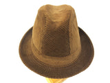 Vintage Brown Ireland Fedora, Luxury Cotton Corduroy Blarney Hat, Handmade 6 7/8